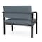 Lesro Lenox Steel Bariatric Chair Metal Frame, Charcoal, RF Serene Upholstery LS1401 - alternate 2